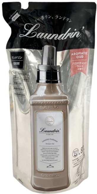 Laundrin' 朗德林 香水柔軟精補充包 木質花香, 480ml, 1包