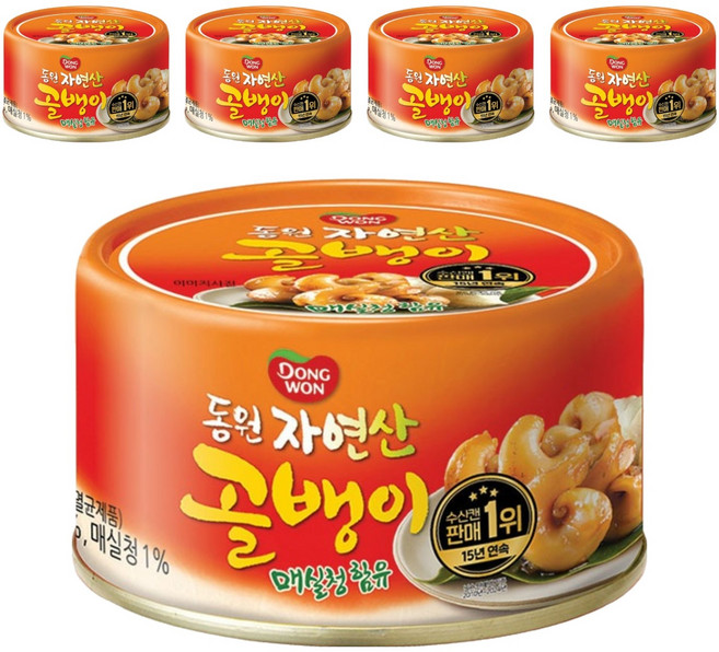 동원 자연산 매실청 골뱅이, 140g, 5개