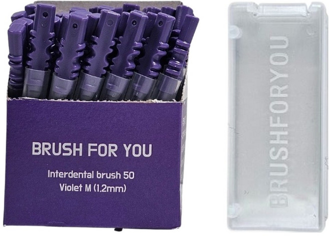 브러쉬포유 I형 치간칫솔 M 1.2 50p+케이스, 1세트