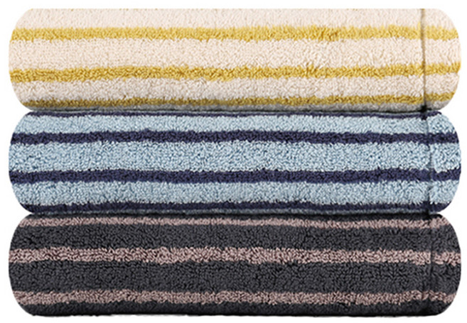 송월타월 스트라이프 솔리드 세면타올 220g 30수 코마사, 랜덤발송, 3개