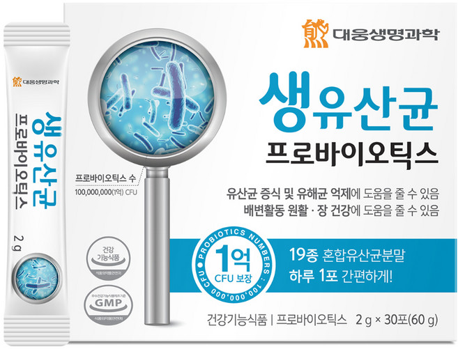 대웅생명과학 생유산균 프로바이오틱스 30p, 60g, 1개