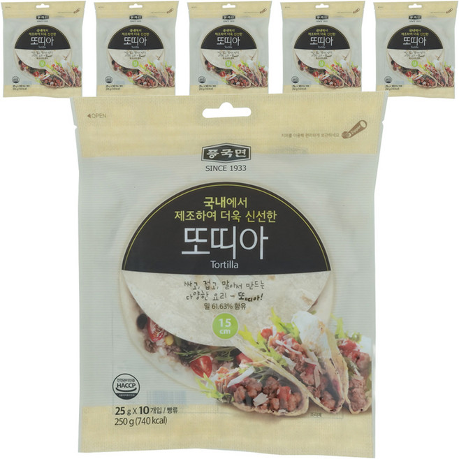 Poongkukmyeon 墨西哥薄餅 15cm, 25g, 60個