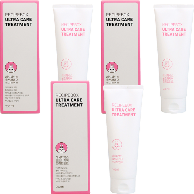 레시피박스 울트라케어 트리트먼트, 200ml, 3개