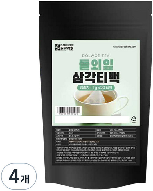조은약초 돌외잎 삼각티백, 1g, 20개입, 4개
