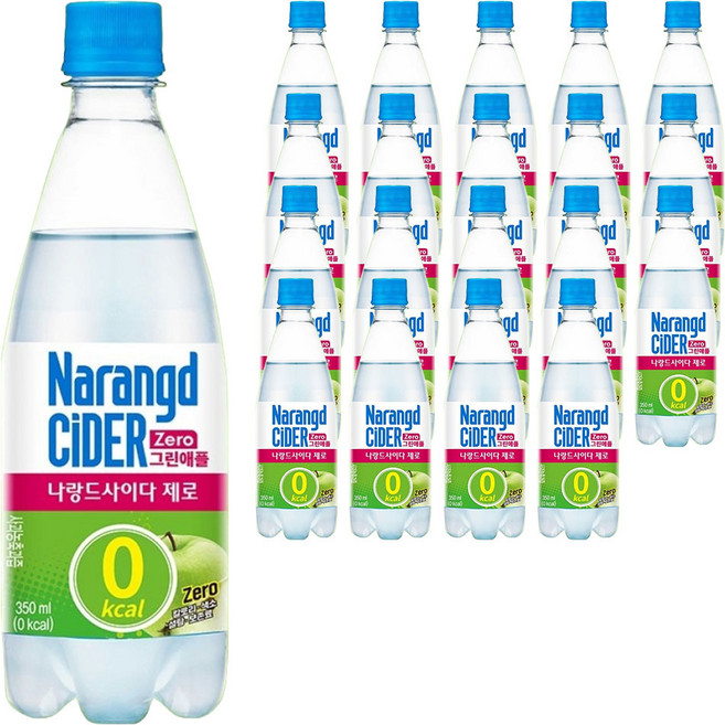 나랑드사이다 제로 그린애플, 350ml, 20개