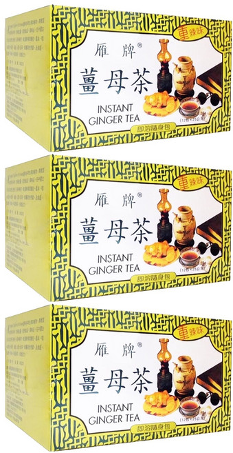 雁牌 重辣薑母茶, 25g, 12包, 3盒