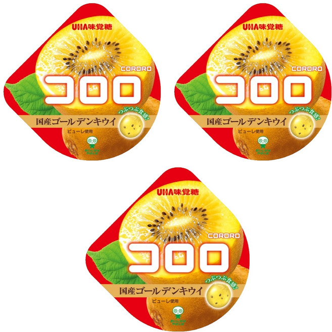UHA 味覺糖 Cororo 酷露露 Q糖 奇異果味, 40g, 3包