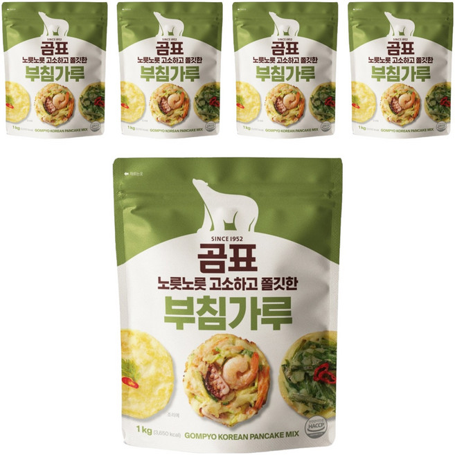 곰표 부침가루, 1kg, 5개