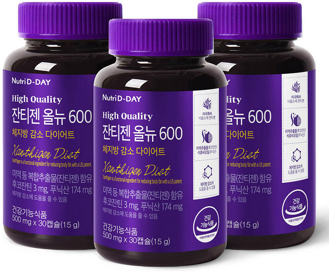 뉴트리디데이 잔티젠 올뉴 600 15g, 30정, 3개
