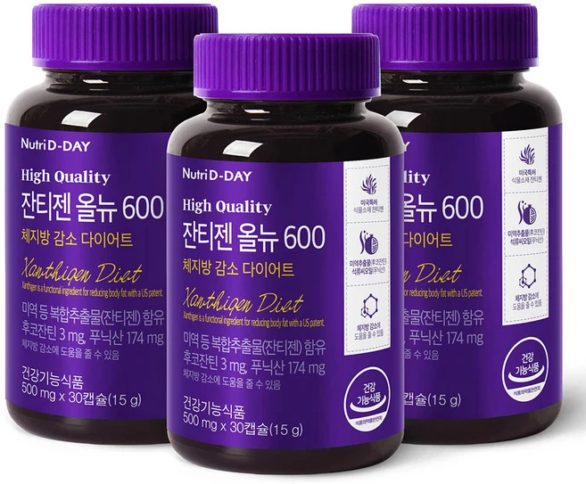 뉴트리디데이 잔티젠 올뉴 600 15g, 30정, 3개 - 쿠팡