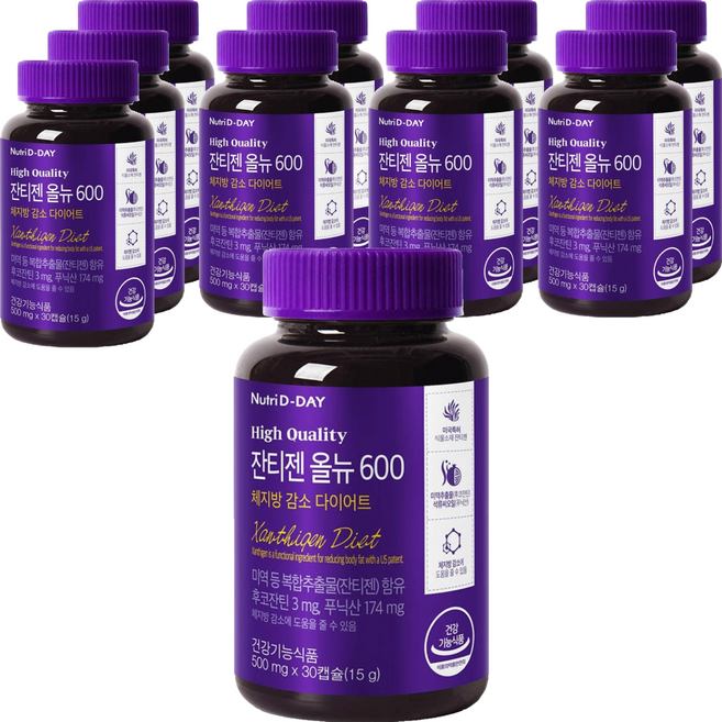 뉴트리디데이 잔티젠 올뉴 600, 30정, 10개