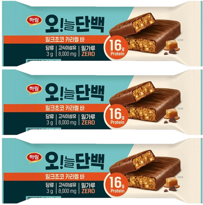 Harim Oh!今天蛋白 牛奶巧克力焦糖棒, 6個, 48g