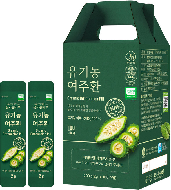 유기농마루 정품 유기농 여주환 100p, 200g, 1개