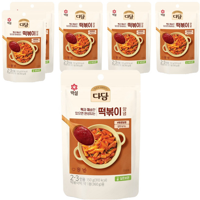 다담 떡볶이양념, 150g, 6개
