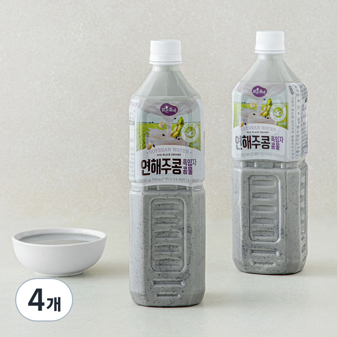 맑은물에 연해주콩 흑임자 콩물, 1L, 4개
