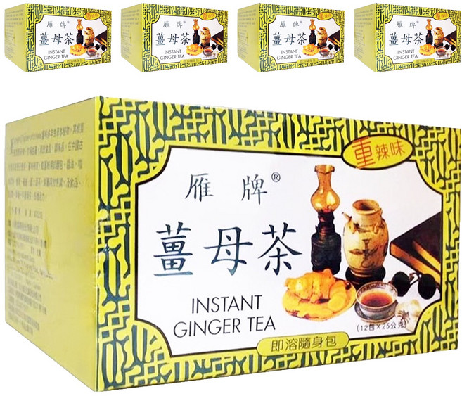 雁牌 重辣薑母茶, 25g, 12包, 5盒
