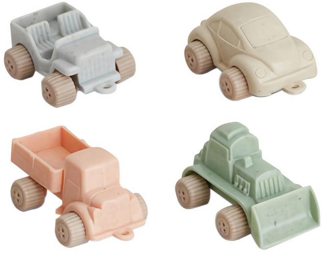 VIKINGTOYS 維京玩具 巧克力小車隊4件組 莫蘭迪色系, 顏色隨機, 1組