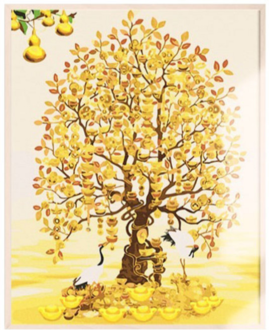 아트조이 DIY 명화그리기 세트 60 x 75 cm 세로형, 황금돈나무, 1개