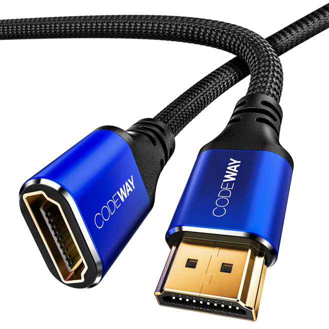 코드웨이 HDMI 연장 케이블 UHD 4K, 1개, 1m