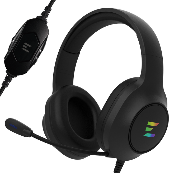 잘만 가상 7.1 채널 게이밍 헤드셋, ZM-HPS310 BK, 블랙