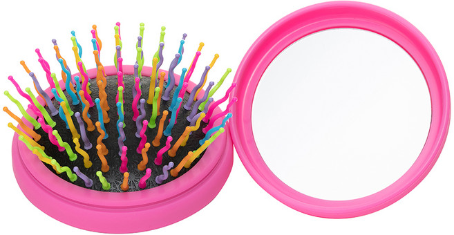 아이캔디 레인보우 볼륨S 헤어브러쉬 컴팩트, 핑크, 1개