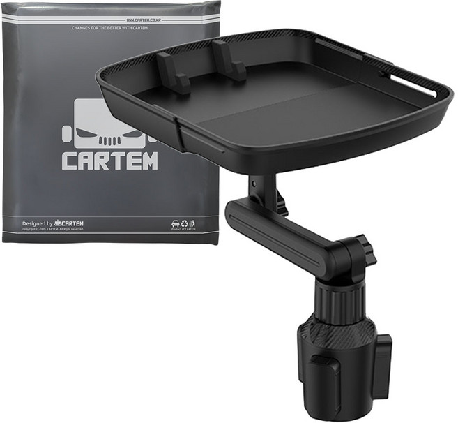 카템 차량용 슬라이딩 테이블 & 스마트폰 거치대, 1개, 블랙