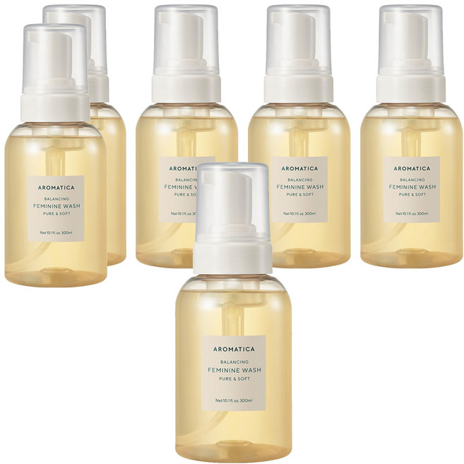[비건라이프] 아로마티카 퓨어 앤 소프트 여성청결제, 300ml, 6개