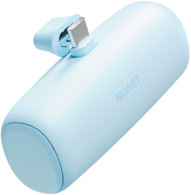 누아트 도킹형 미니 보조배터리 5000mAh, SPE-PA5GPQCP(C타입), 스카이 블루