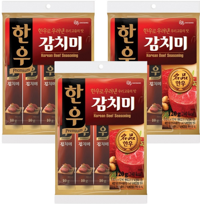 大桑韓國牛肉乾酪, 120g, 3個