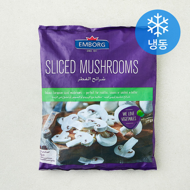 엠보그 양송이버섯 슬라이스 (냉동), 1개, 450g