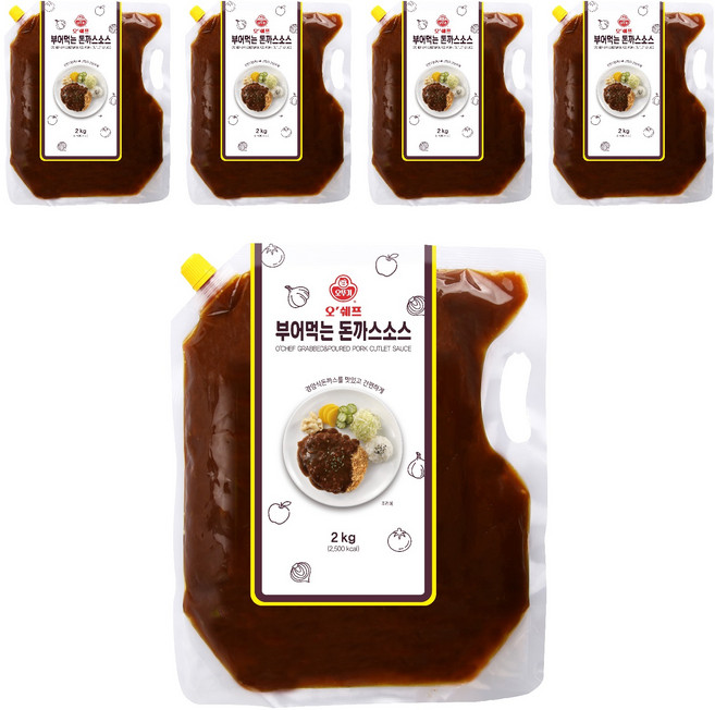 오뚜기 오쉐프 부어먹는 돈까스소스, 2kg, 5개