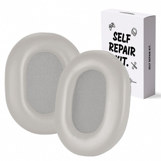 스페이스쉴드 소니 WH 1000XM5 호환 헤드셋 이어 패드 커버, 플래티넘실버, 1개