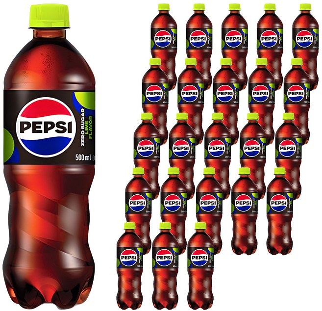 펩시 제로 슈거 라임향, 500ml, 24개