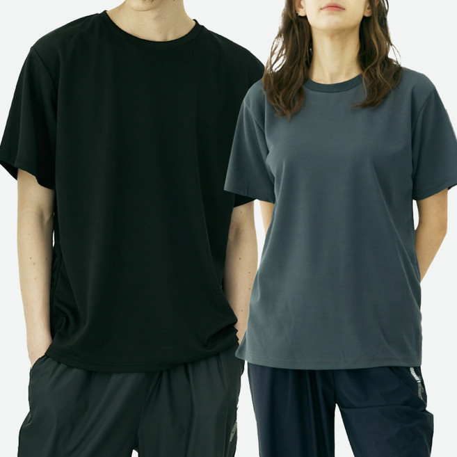 테라우드 시티쿨 드라이 남녀공용 라운드 반팔티 2매입