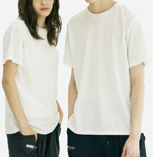 테라우드 시티쿨 드라이 남녀공용 라운드 반팔티 2매입