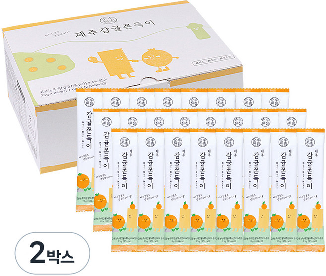 순수한집 제주 감귤 쫀득이, 600g, 2개