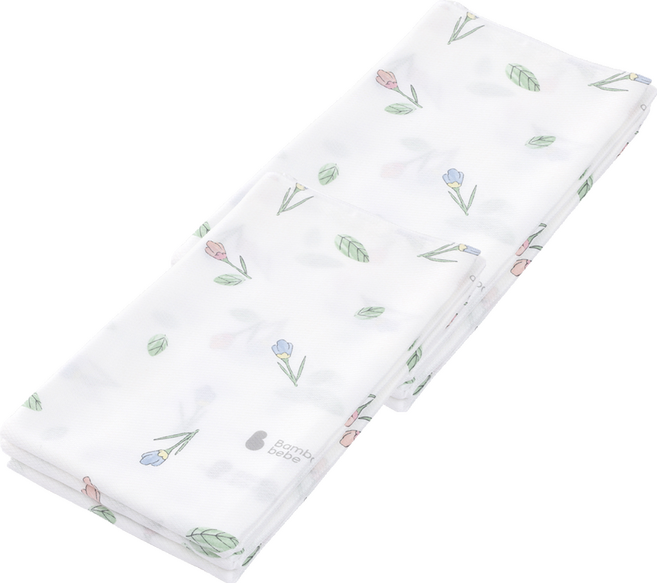 밤부베베 대나무 시그니처 사각 기저귀, 아기꽃망울(화이트), 6개