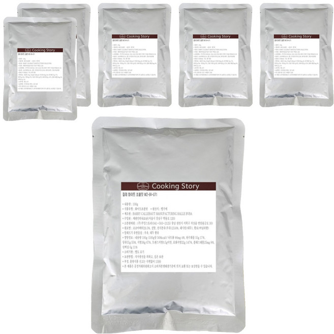 쿠킹스토리 칼레 W2-E4-U71 깔리바우트 화이트 커버춰초콜릿, 100g, 6개