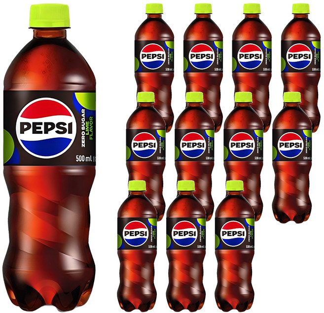 펩시 제로 슈거 라임향, 500ml, 12개