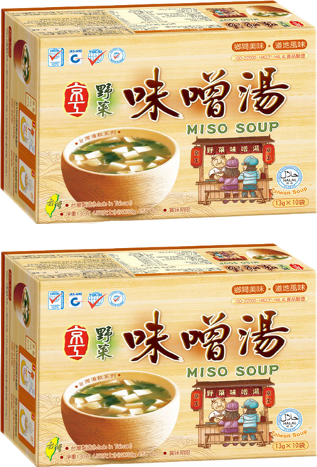京工 野菜味噌湯 (純素食) 13g x 10包, 130g, 2盒