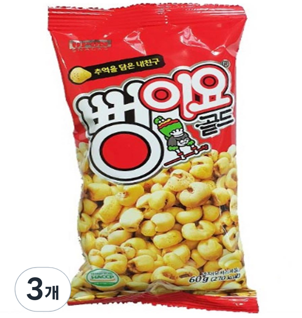 뻥이요 골드, 60g, 3개