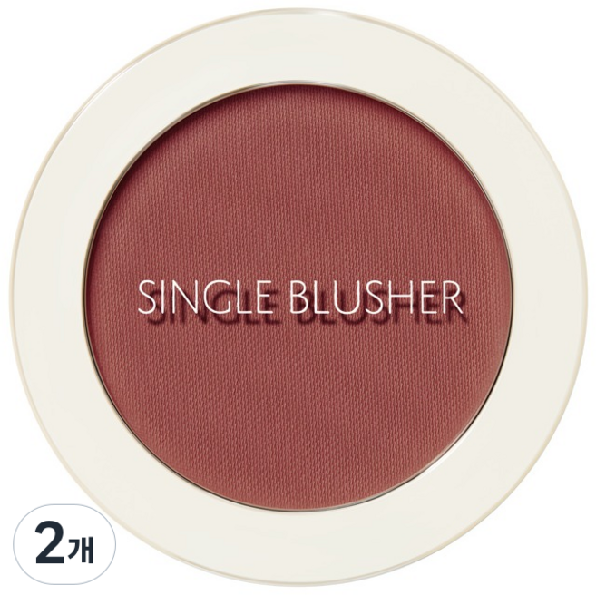 더샘 샘물 싱글 블러셔 5g, RD02 드라이 로즈, 2개