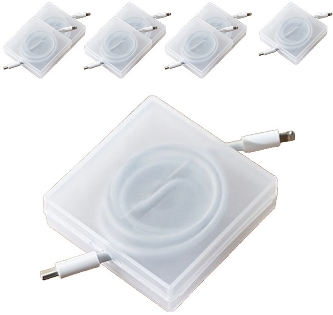 주앤지 휴대폰 케이블 정리 홀더 심플형, 반투명, 8개