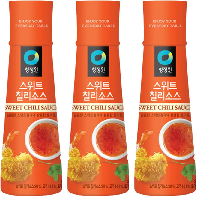 대상 청정원 스위트칠리소스, 365g, 3개