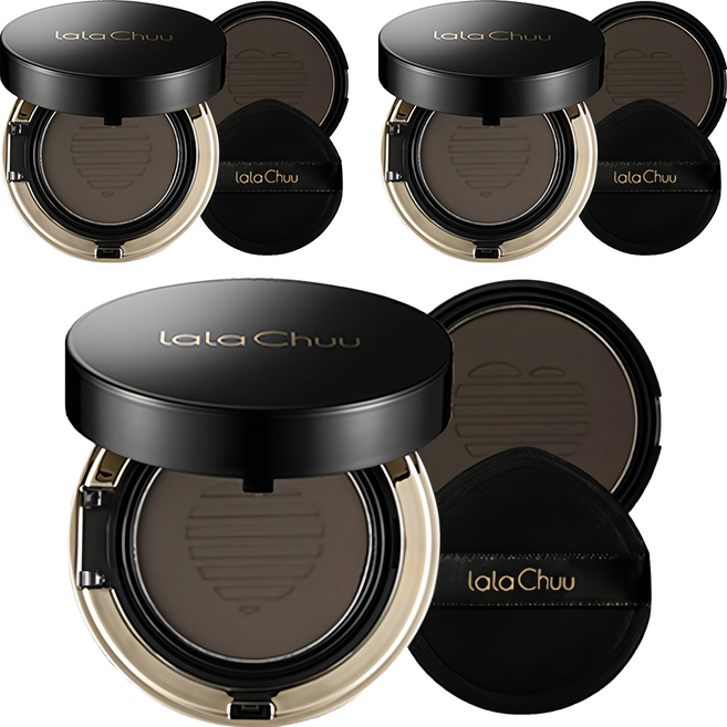 라라츄 헤어쿠션 15g + 리필 15g, 다크브라운, 3개