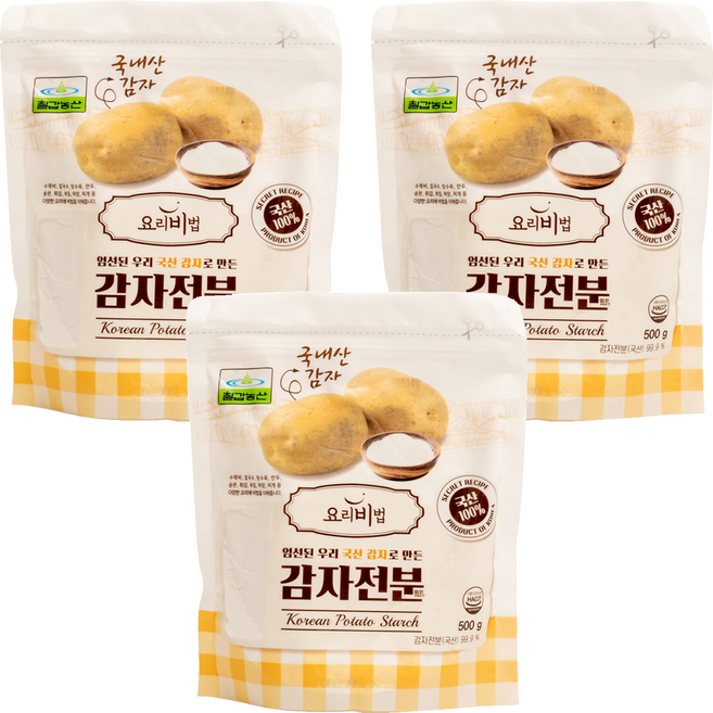 Chilkabnongsan 馬鈴薯澱粉, 500g, 3個