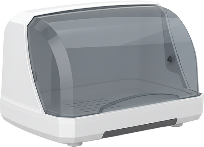 Block Mart 附蓋碗盤餐具瀝水架, 1層, 灰色, 1個