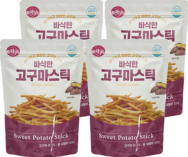 eatus 酥脆地瓜條, 4個, 300g