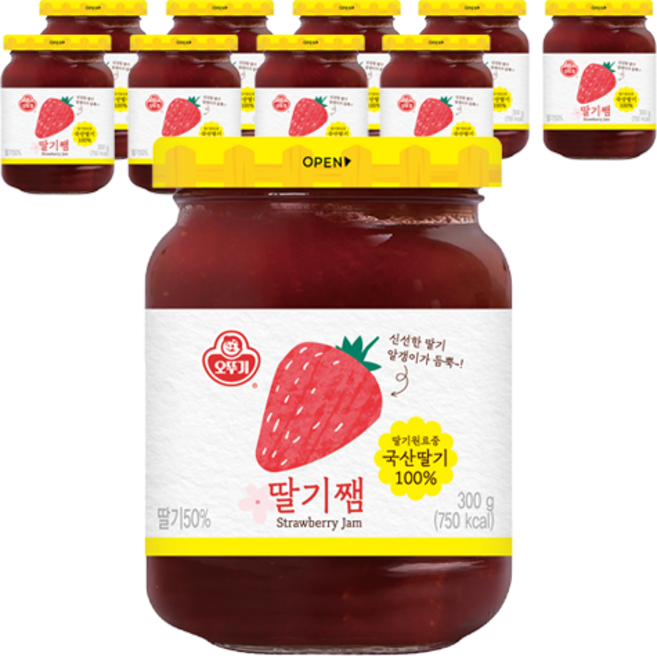 OTOKI 不倒翁 草莓果醬, 300g, 10個