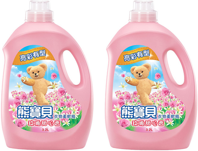 Snuggle 熊寶貝 衣物柔軟精 玫瑰甜心香, 3.2L, 2桶